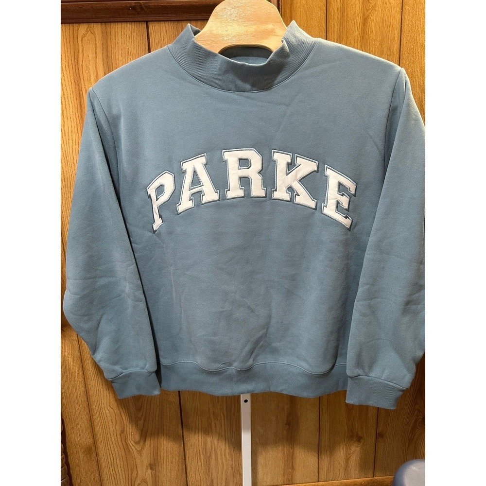 PARKE - Sold out Varsity Mockneck ~ Glacier & White ~ XXL - Picture 1 of 1